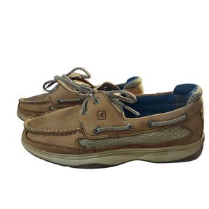 Sperry Top Sider Leather Boat Shoes 2 Eye Lanyard Boys 5M Womans 7 K1561394
